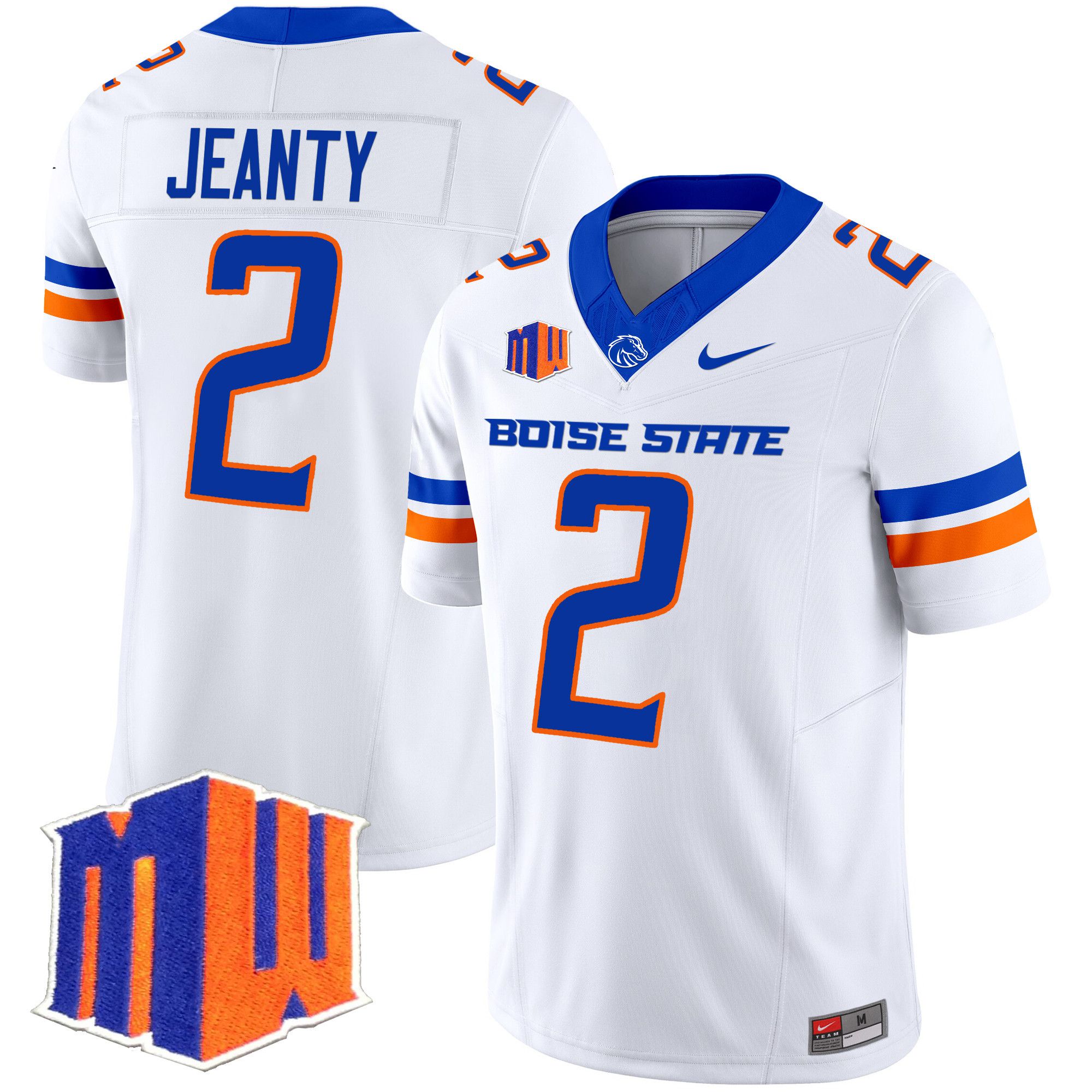 Men Boise State Broncos #2 Jeanty White Nike 2024 Vapor Limited NCAA Jersey